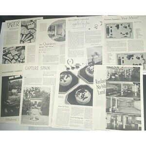 Ephemera Lot Better Homes & Gardens August 1936 Pages, Pictures, Prints, VNTG